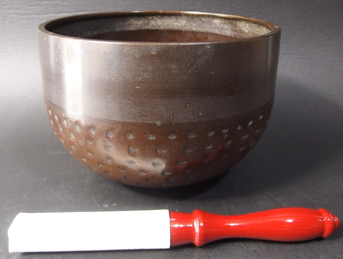or25110 JAPANESE BUDDHIST SINGING BOWL ORIN GONG 6.3 inch / 16 cm Wide VINTAGE