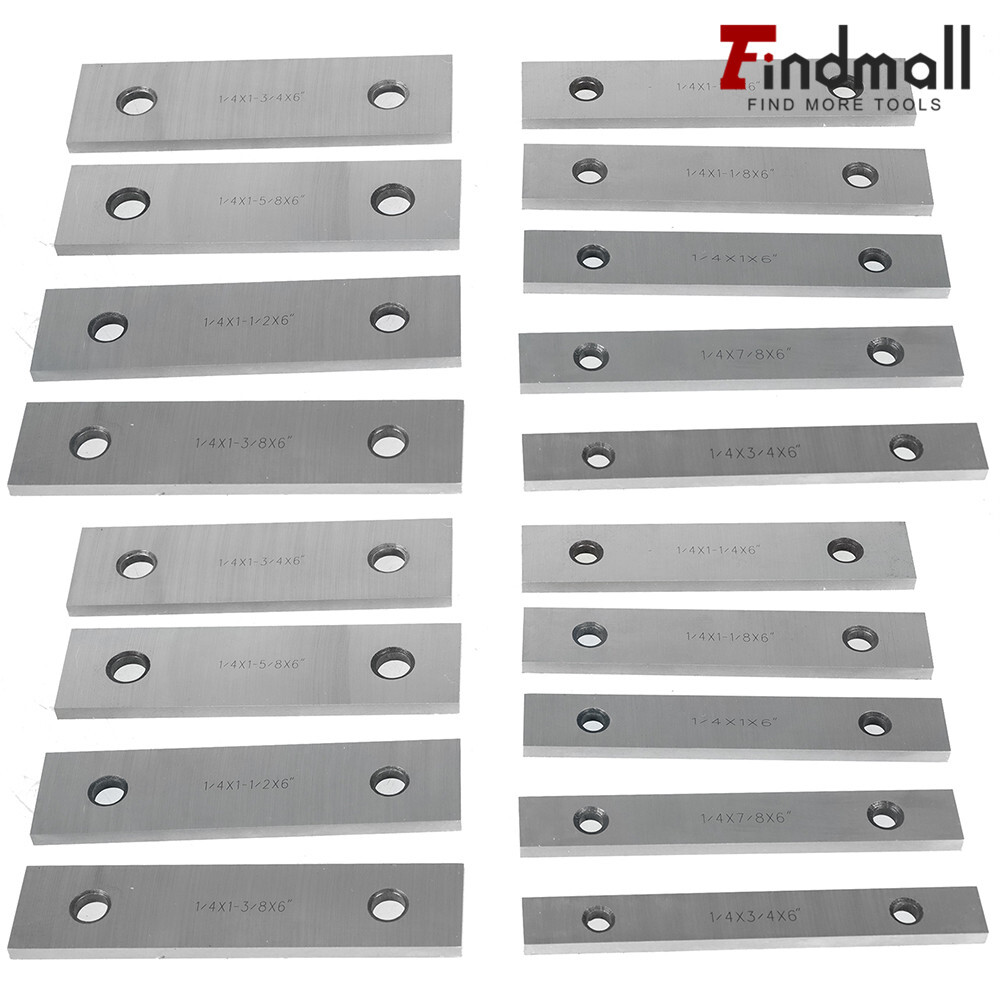 Steel Parallel Set 9 Pair 18Pcs 1/4 inch Thick 6 inch Long 0.0002 inch Precision