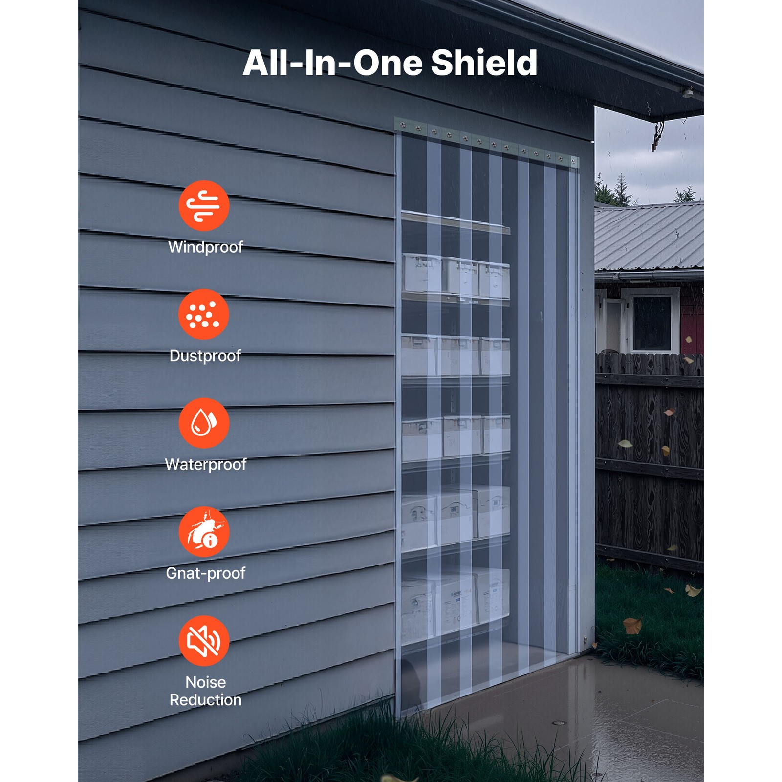 Uimoso PVC Strip Curtain Roll 101 ft x 12 in for Doorway Applications