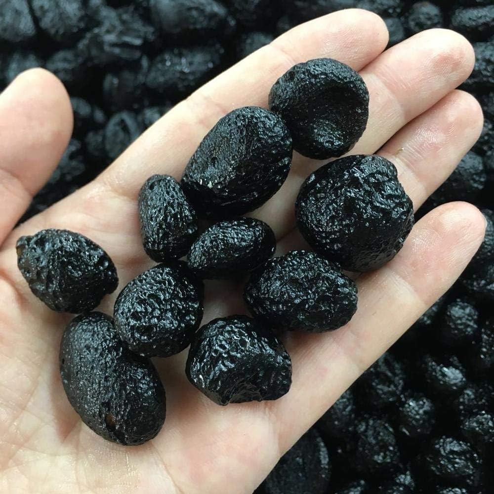 Unique Stones Natural Stone Meteorite Black Tektite Specimen 6Pcs