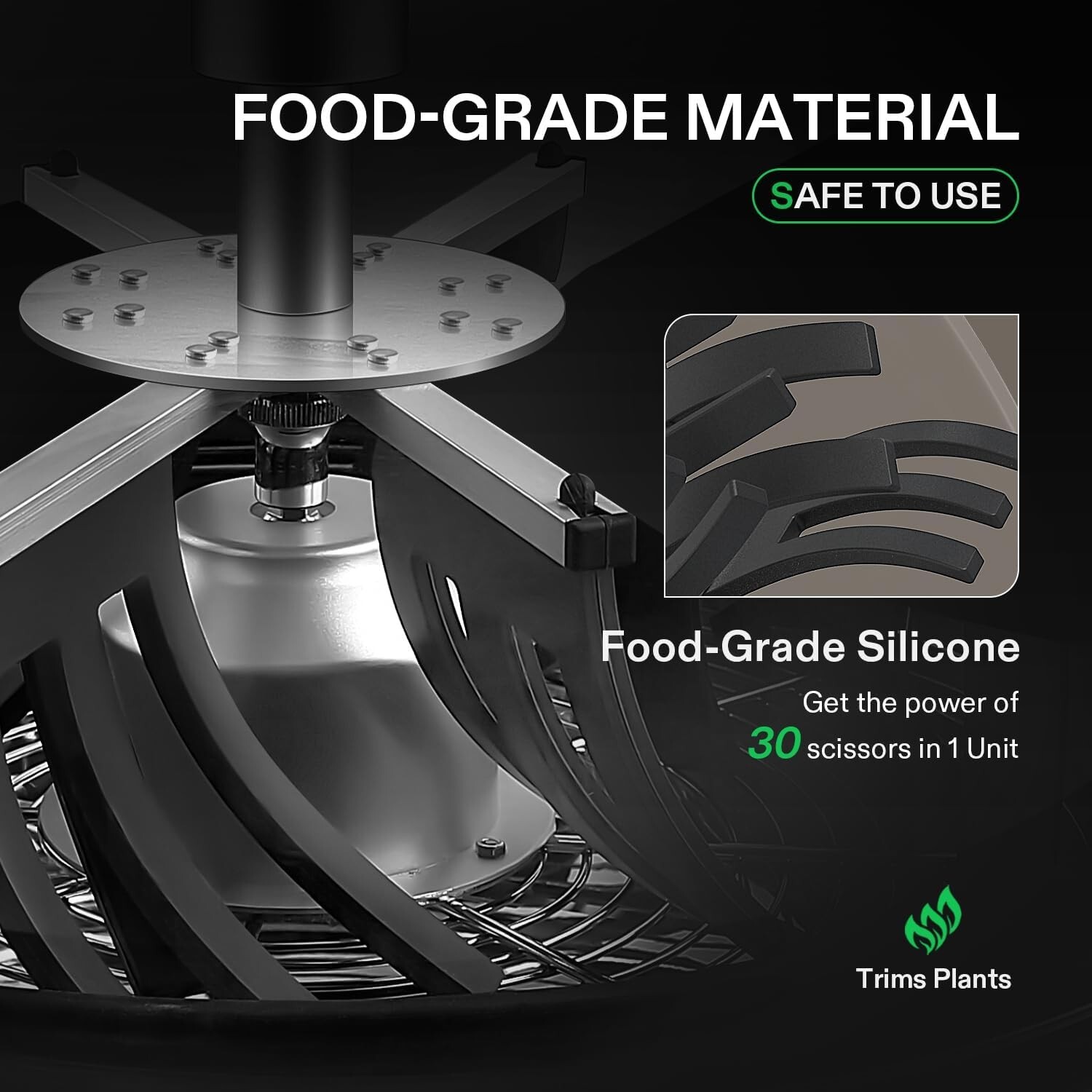 19 inch Bud Leaf Bowl TrimmerClear Visibility Dome,Sharp Stainless Steel Blades