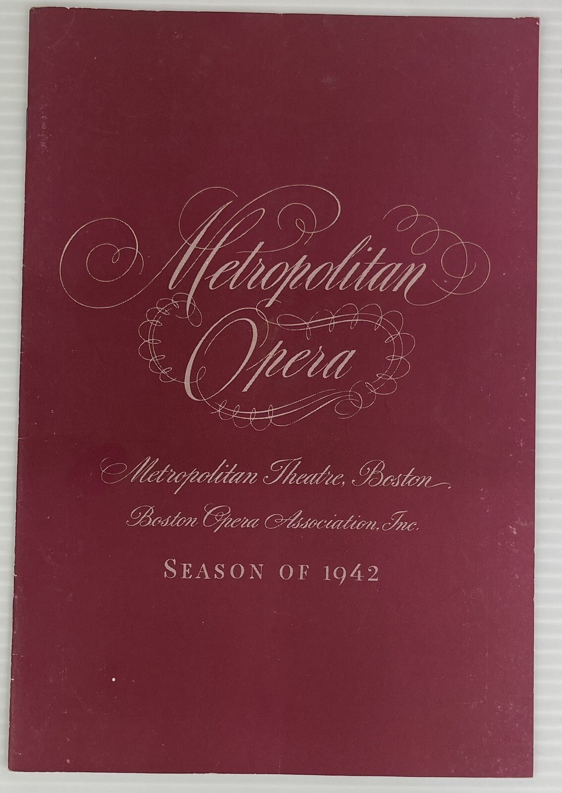 c1940s 1942 Metropolitan Opera Boston MASS Vintage Program w/ VTG Advertisements