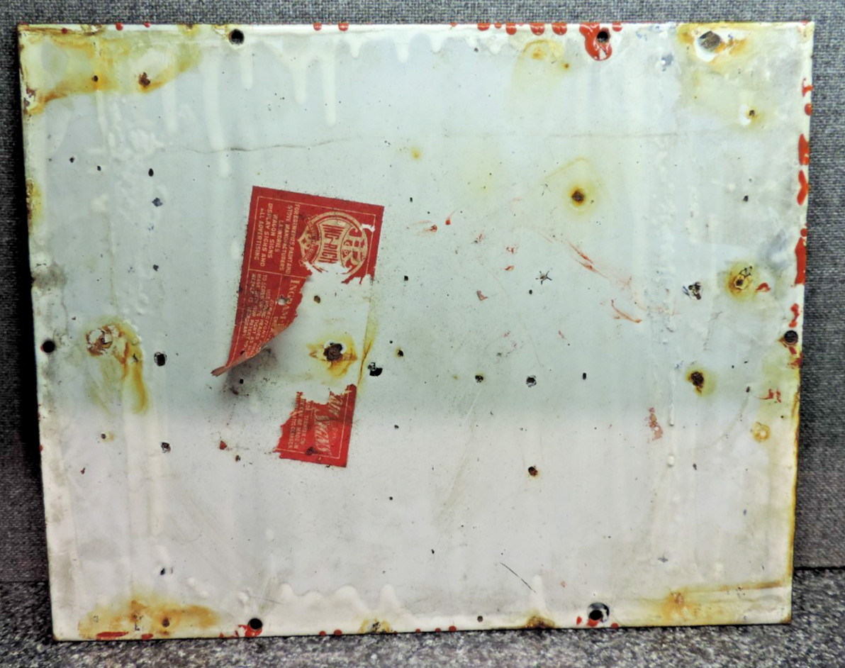 Ing Rich Fidelity Fire Insurance Co. of New York Porcelain Sign Vintage Display