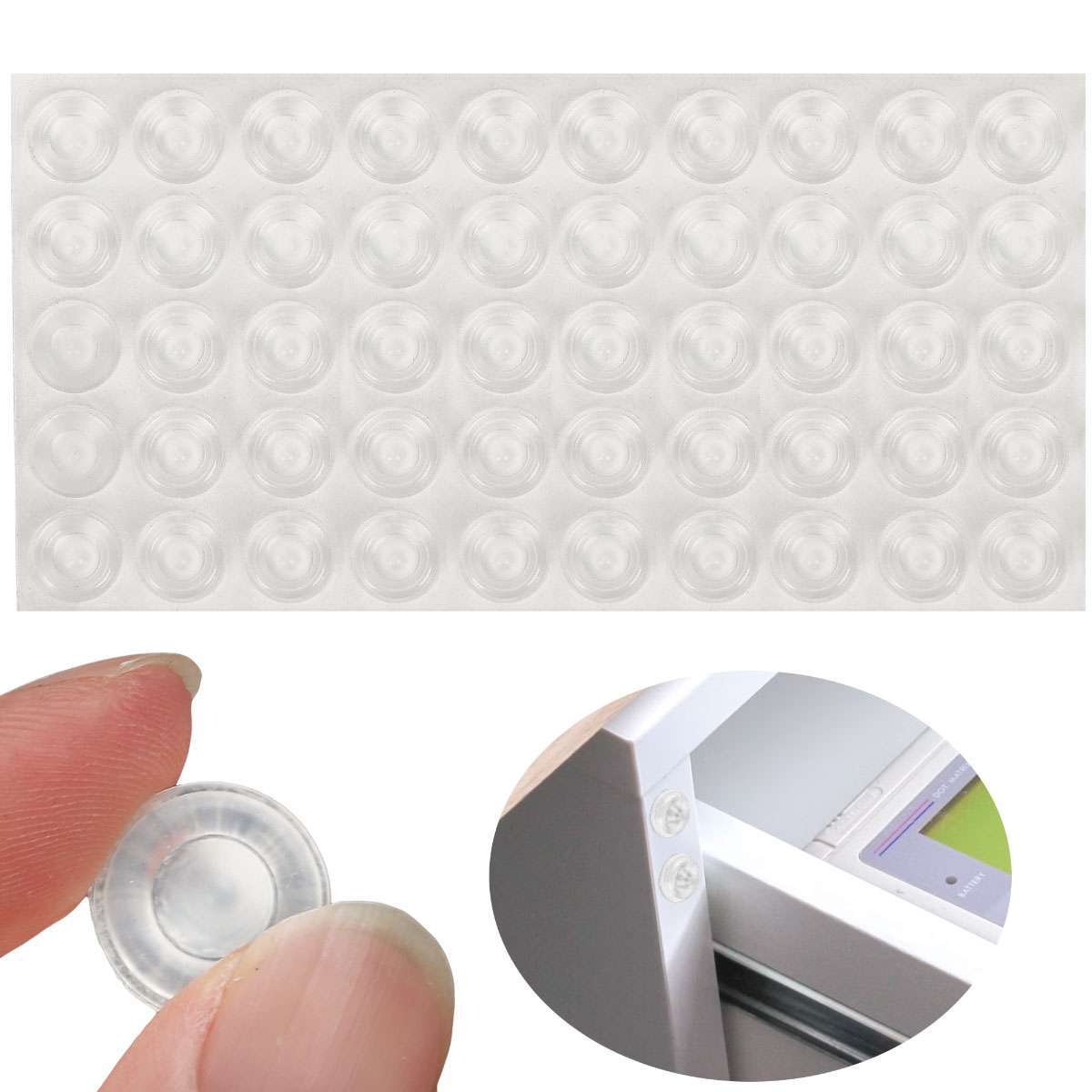 50-300Pcs Drawer Rubber Bumpers Pads Clear Cabinet Door Dots Self Adhesive Feet