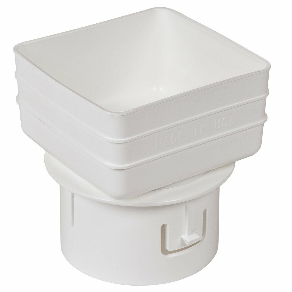 Plastic Universal Downspout to Drain Tile Adapter
