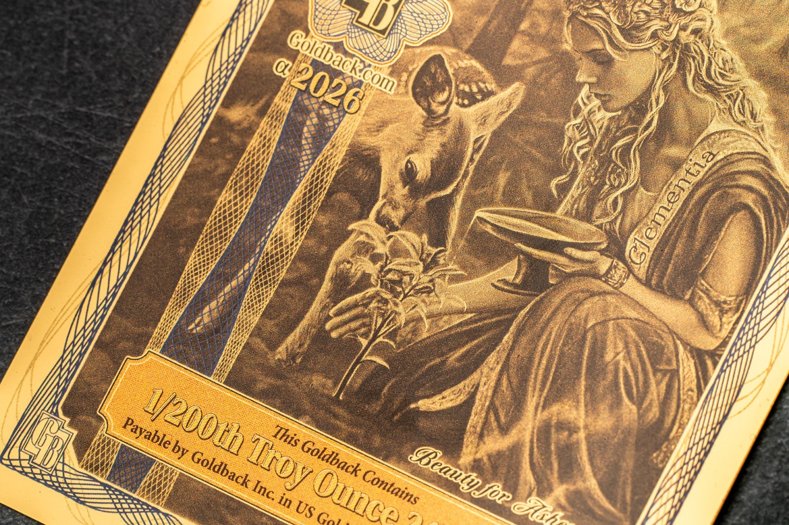 2026 - 5 IDAHO Goldback Aurum Gold Foil Note 1/200 oz 24kt .999 Fine PRESALE