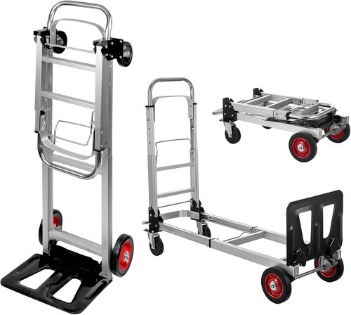 2 In 1 450Lbs Heavy Duty Aluminum Hand Truck Folding Dolly Cart Portable Trolley