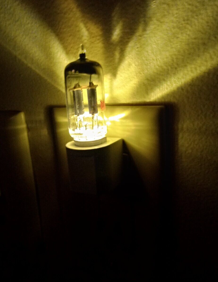 TNTUBES Night Light New 12AX7A Style Vacuum Tube LED White Auto Light Sensing