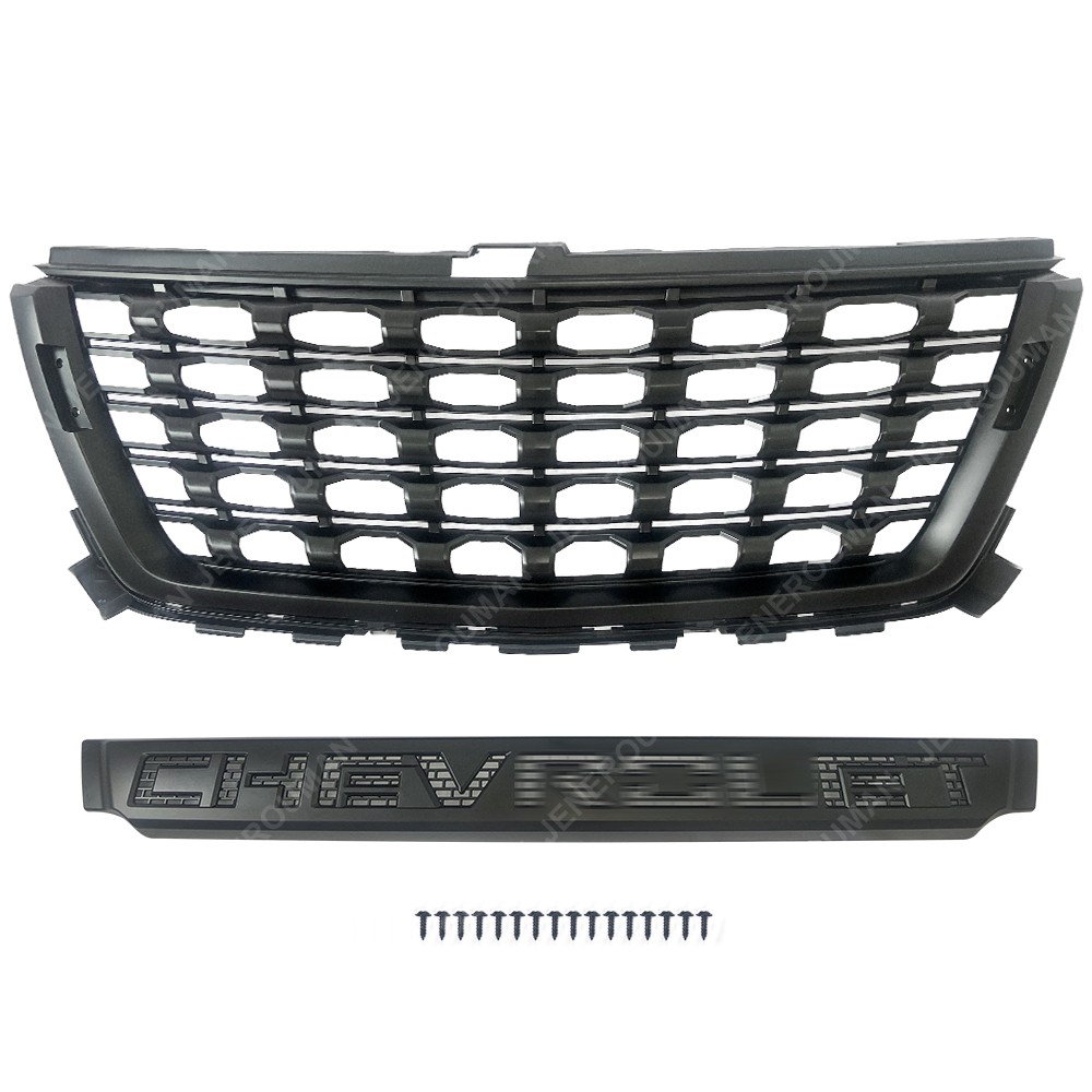 Front Grill For 2015-20 Chevy Chevrolet Colorado Upper Grille WT LT Matte Black
