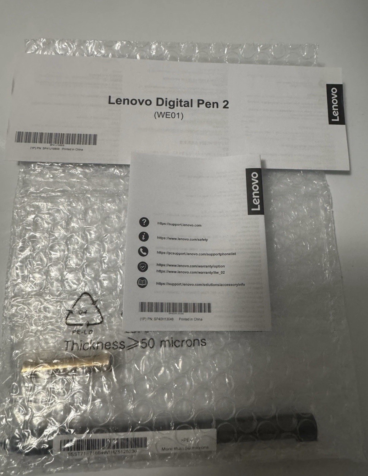 Lenovo Digital Pen 2 Laptop - Ultra-Tactile Response - Gre