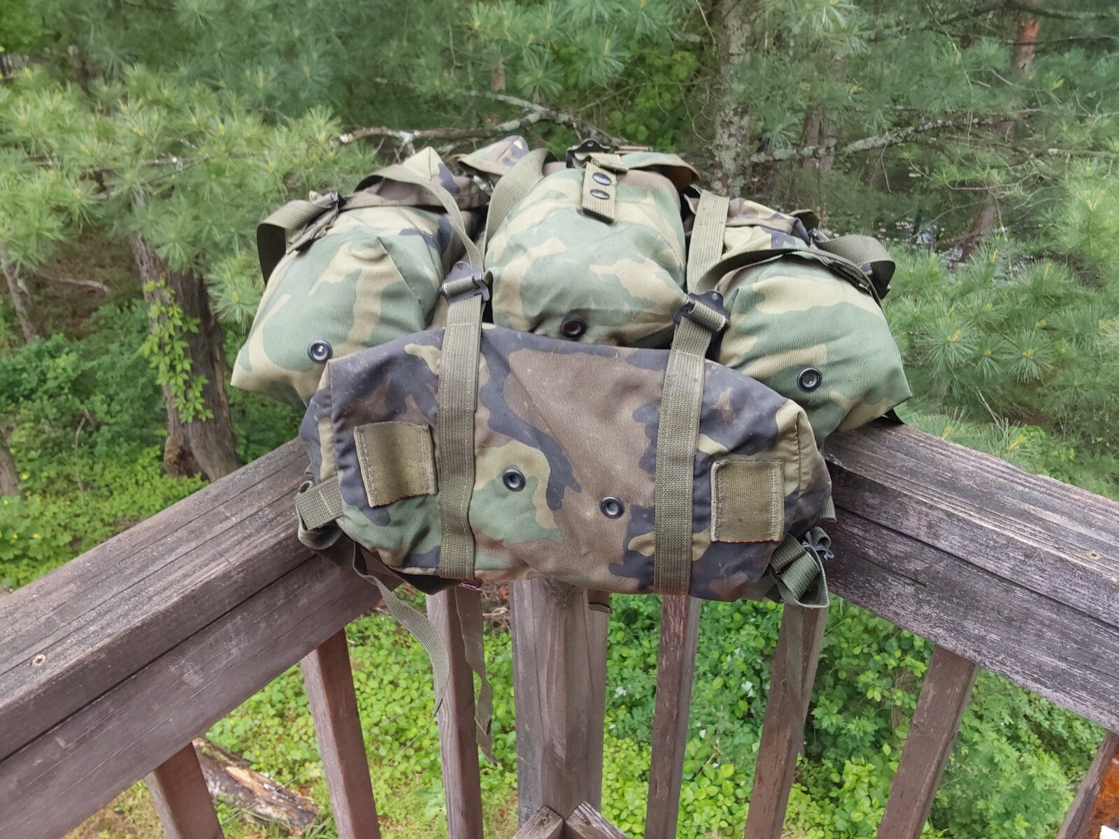 NEW! ALICE Radio Carrying Case - Medium Combat Field Pack w/ Straps - WOODLAND.