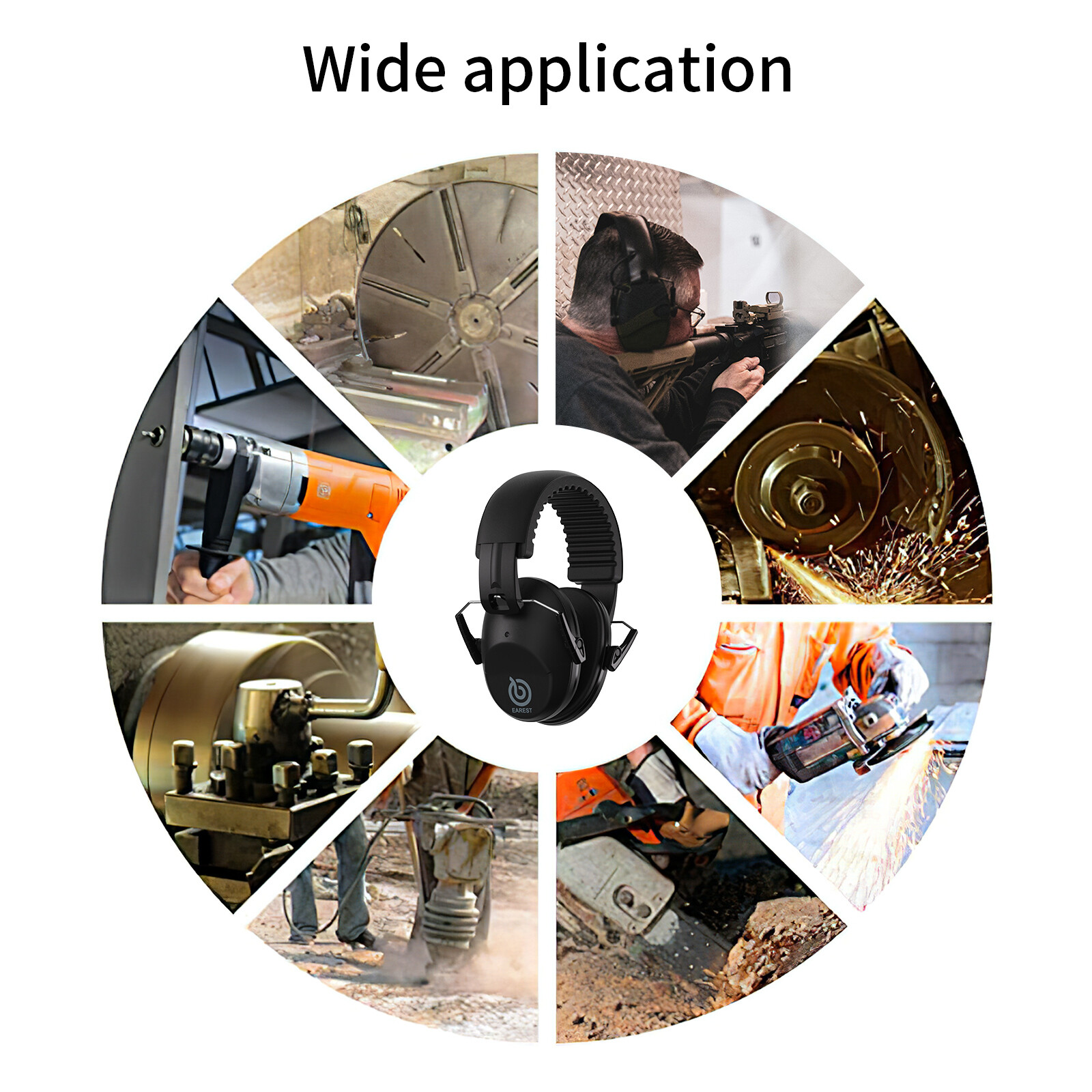 Adult Protection Ear Muffs Hearing Noise Reduction For Gun Shooting Safe Range