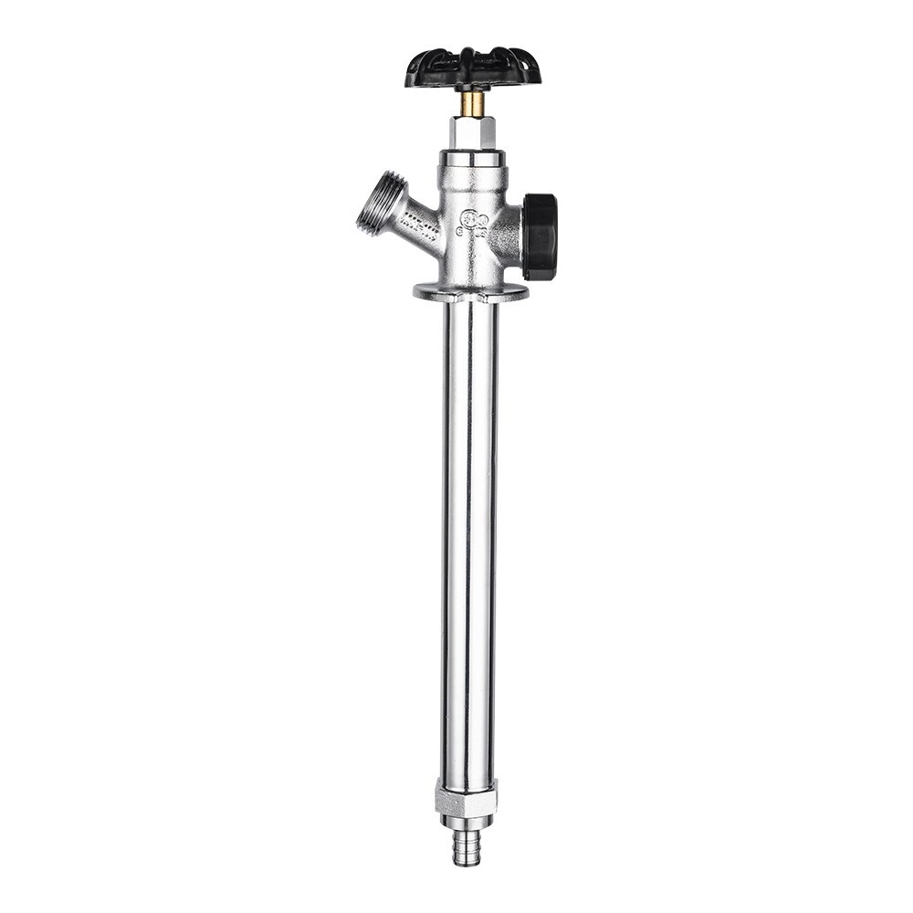 EFIELD 4-inch Anti-Siphon Frost Free Sillcock 1/2" Pex Crimp X 3/4" Hose Bibb