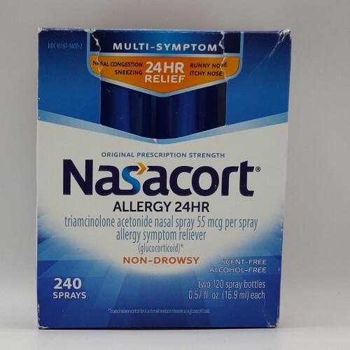 Exp 4/26 Nasacort 24hr Allergy Sprays 240 Sprays Exp 4/26