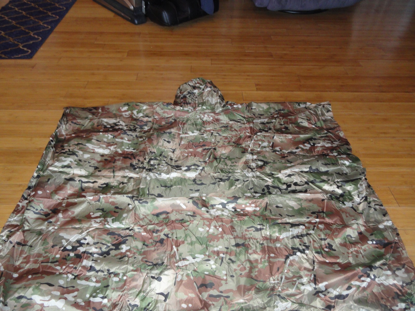 NEW WATERPROOF OCP SCORPION MILITARY PONCHO WET WEATHER SHELTER HALF