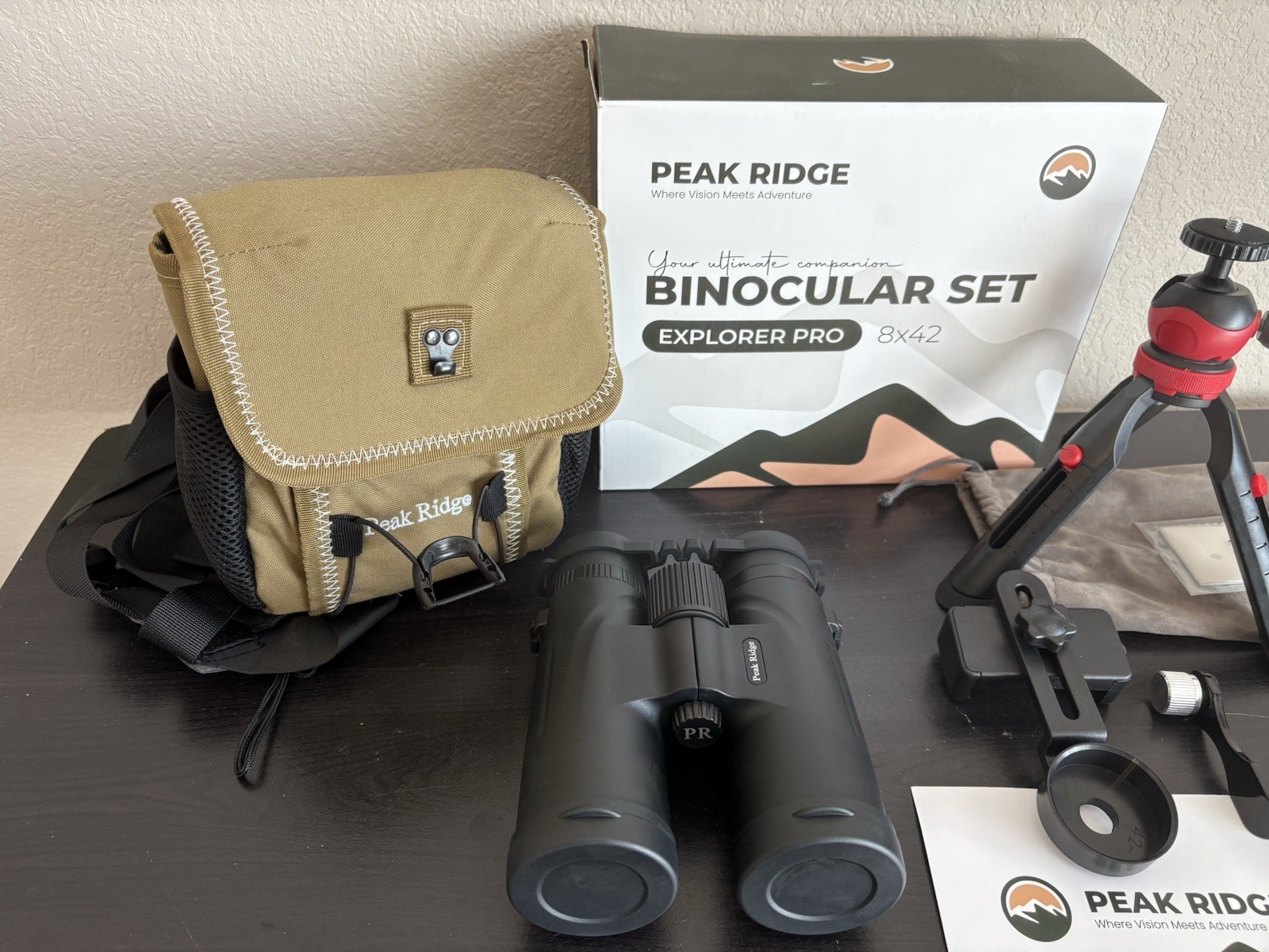 Peak Ridge Binocular Set. Explorer Pro. 8x42. New In Box. Waterproof.
