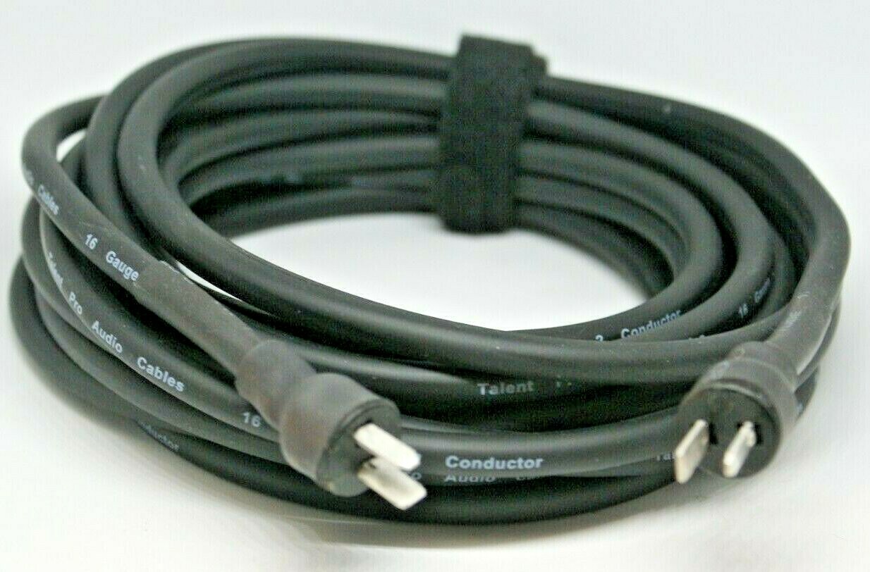 Interconnect Cable Polk Audio SDA Series w/ 2 flat pins 20ft Black 16ga AWG NEW