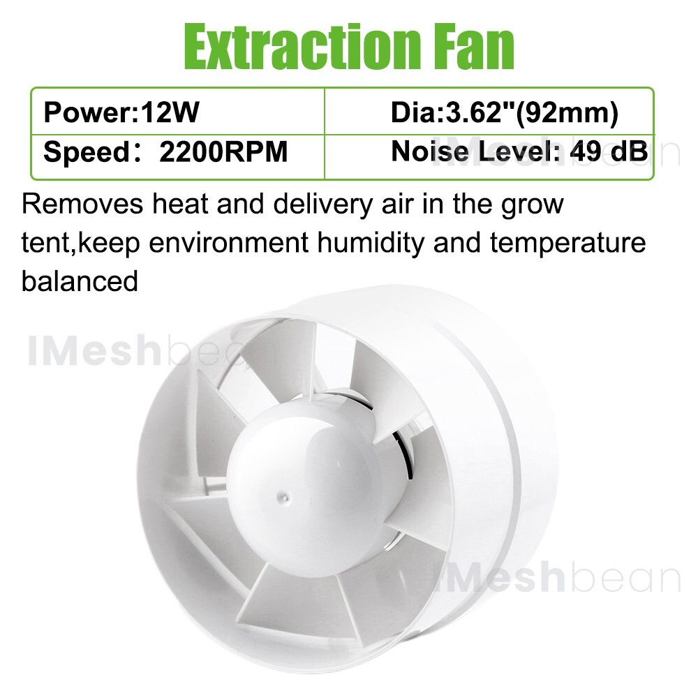 48"x48"x80" Complete Grow Tent Kit w/LED Full Spectrum Grow Light+Air Filter Kit
