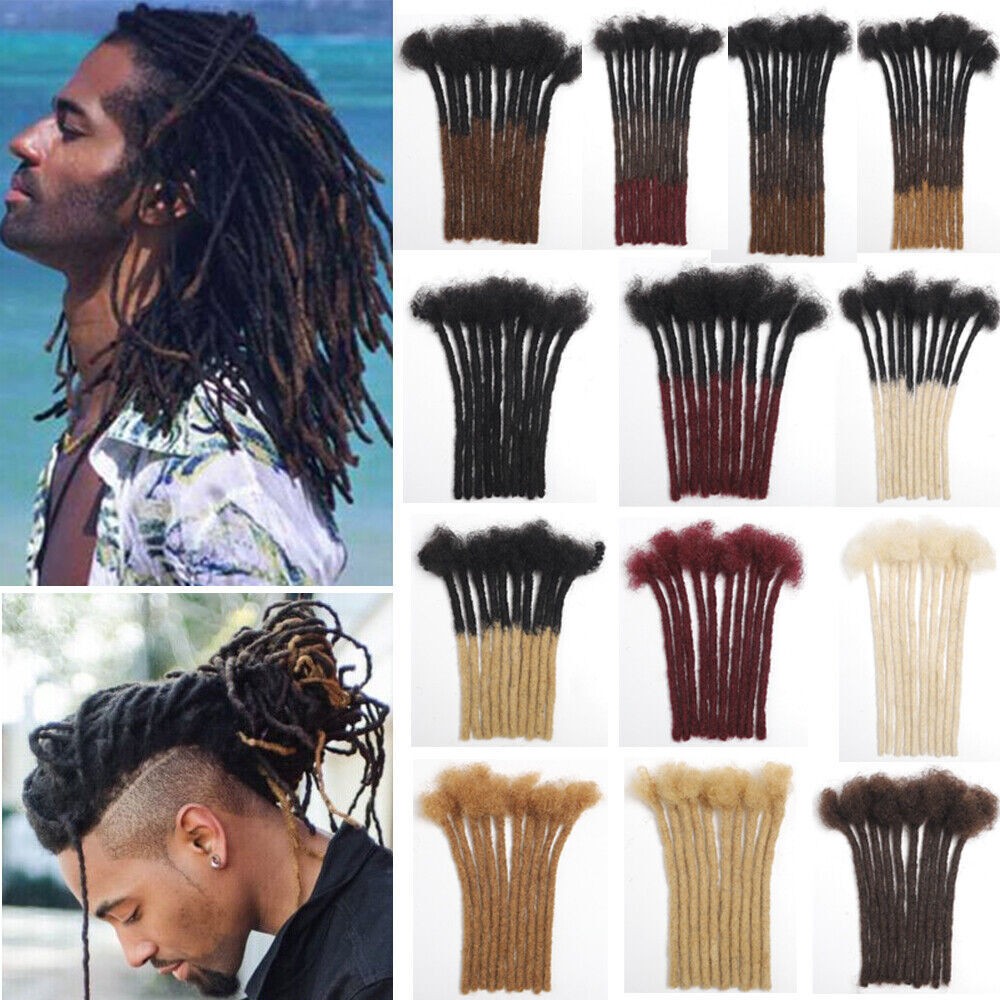 100% Real Human Hair Dreadlocks Extensions Crochet Braiding Hair Dreads Locs Men