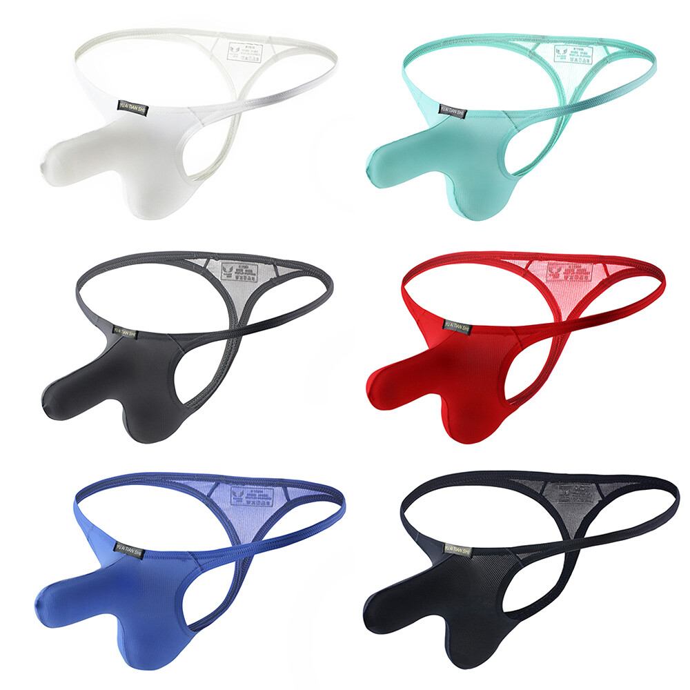 Elephant Nose Underwear Lingerie Sexy Briefs Thongs G-String Mens Pouch Panties