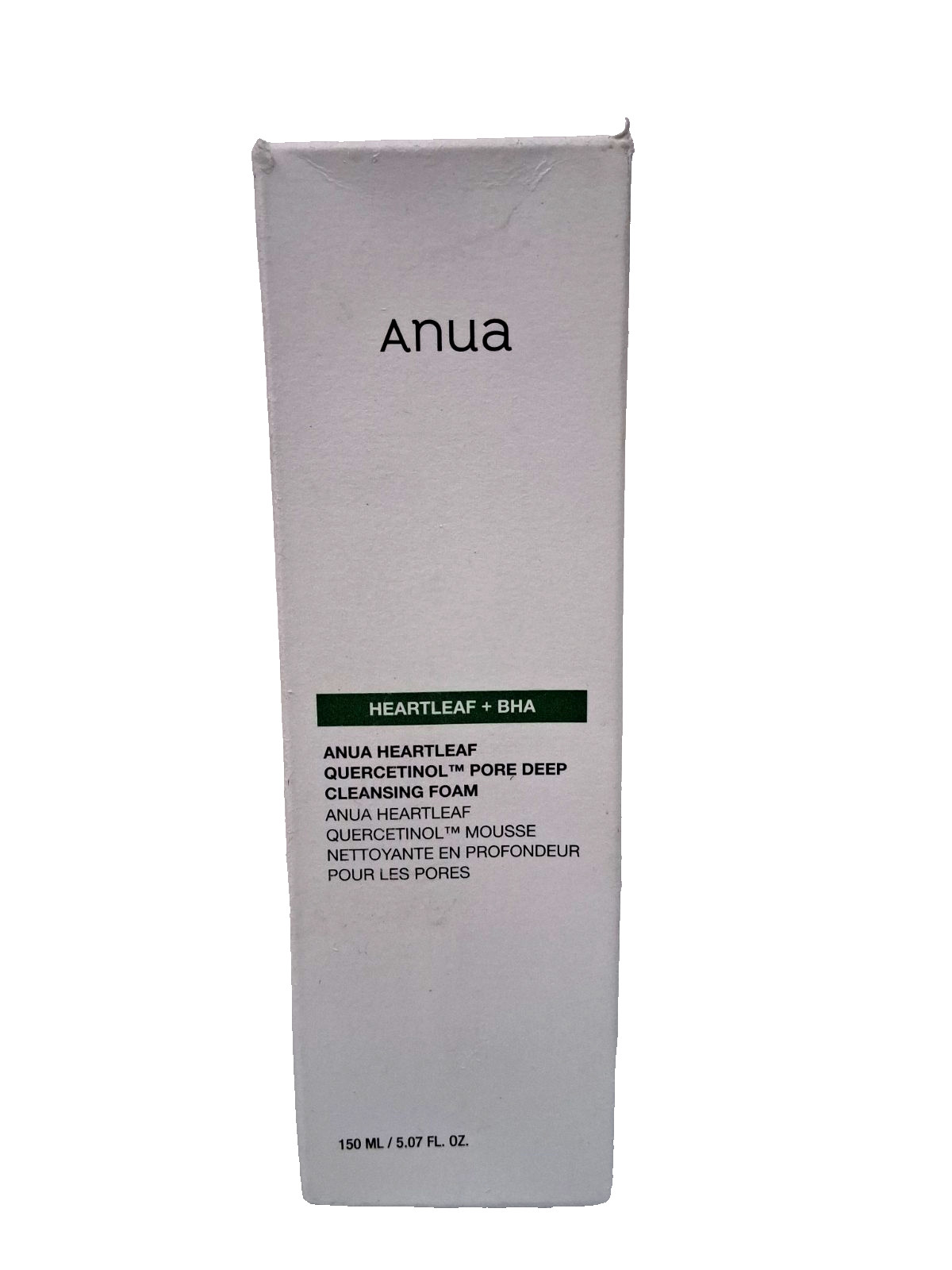 Anua Heartleaf + BHA Quercetinol Pore Deep Cleansing Foam 5.07 fl oz, Exp 12/26