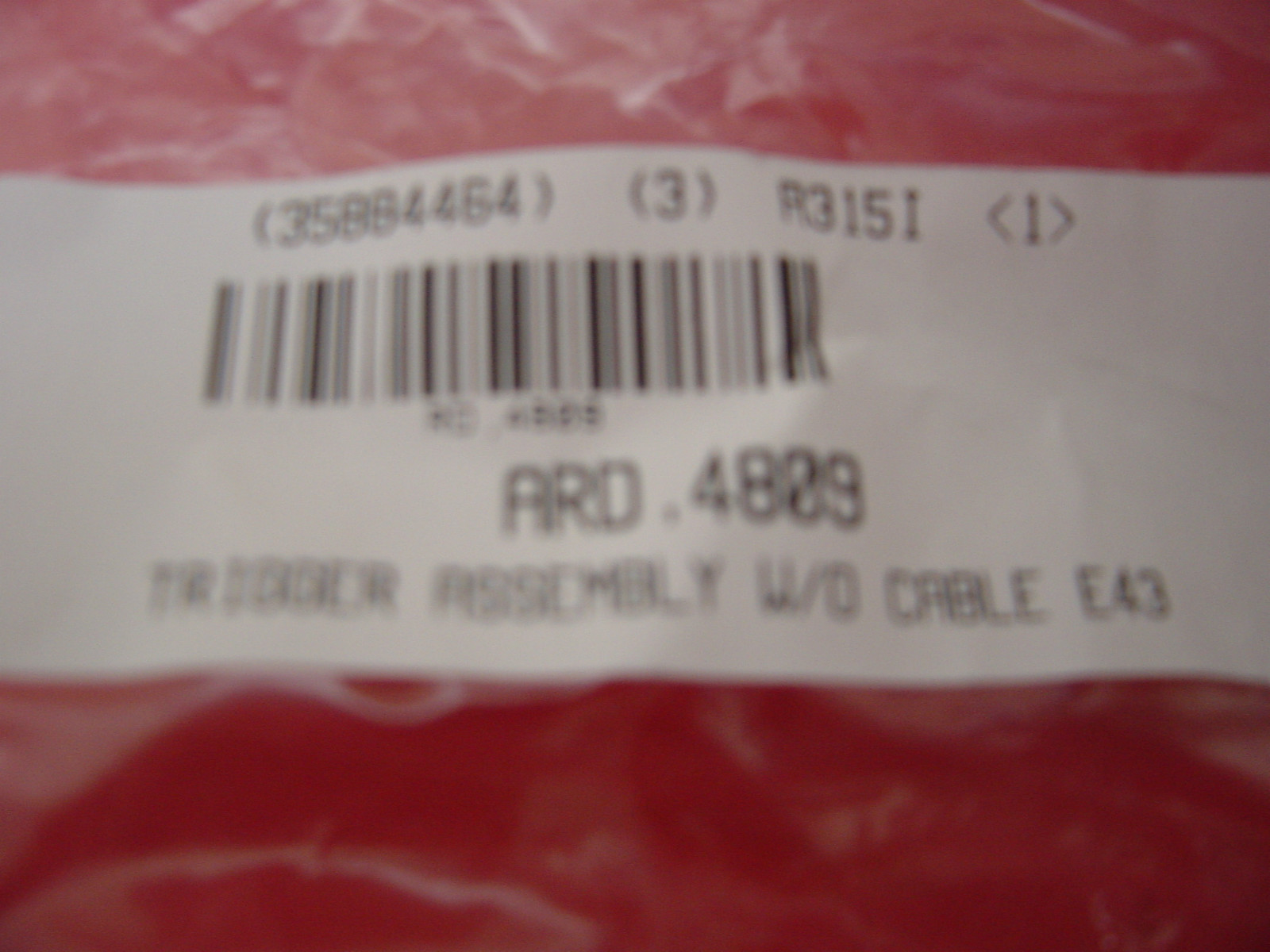 Ardisam Earthquake Auger Model E43 Throttle Trigger Assembly 4809