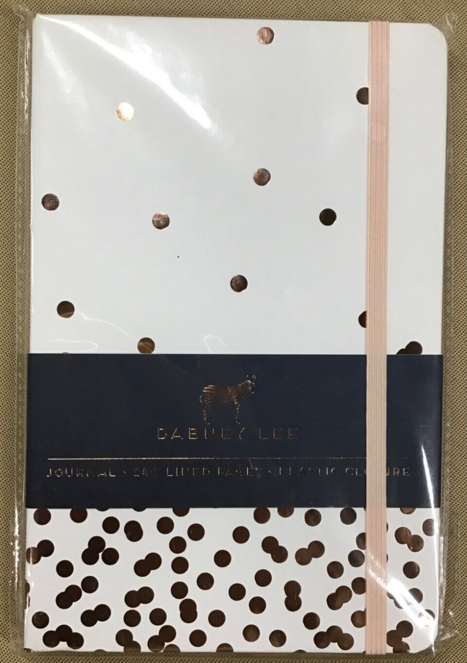 Lined Journal 8.5" x 5.5" Rose Gold Dot - Dabney Lee (Hardcover) NEW 📖