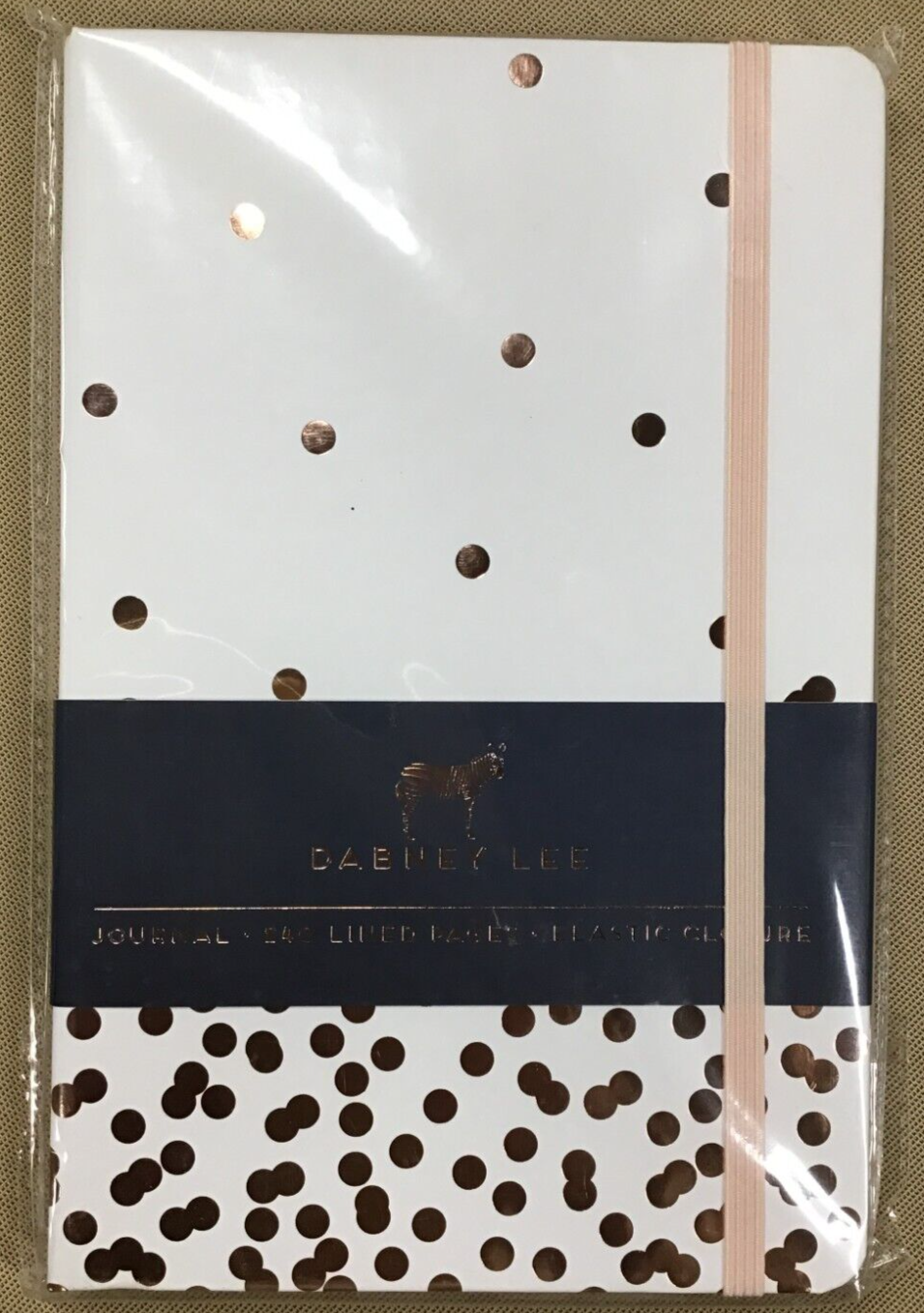 Lined Journal 8.5" x 5.5" Rose Gold Dot - Dabney Lee (Hardcover) NEW 📖