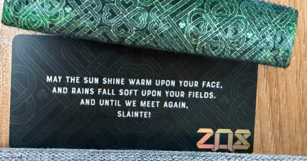 “ZOX MAY THE ROAD RISE TO MEET YOU (GREEN)” SMALL NIP $6 SHIPPING FOR UP TO 8