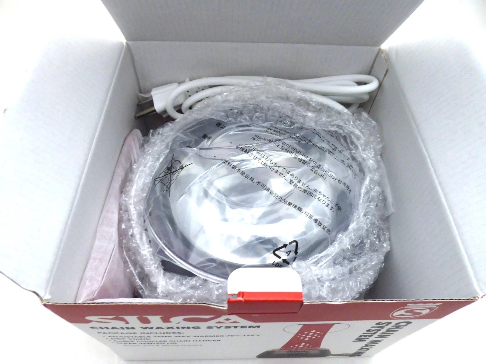 Silca Chain Waxing System Portable Bike Chain Waxing Kit Wax Melter Stand Cable