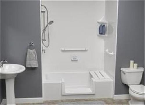 Walk-In Bath To Shower Easy Step Thru Insert DIY Conversion Kit Senior Safety