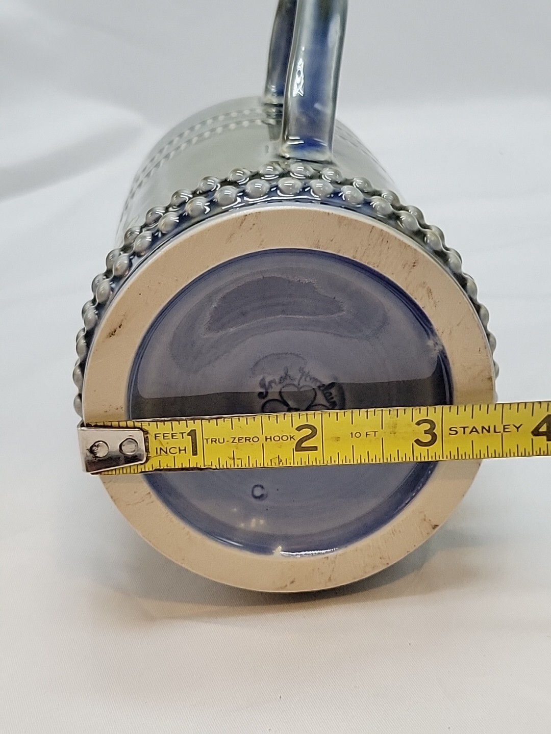 Vintage Wade Ireland Green Beer Stein Mug Sail Boat Yellow Sails