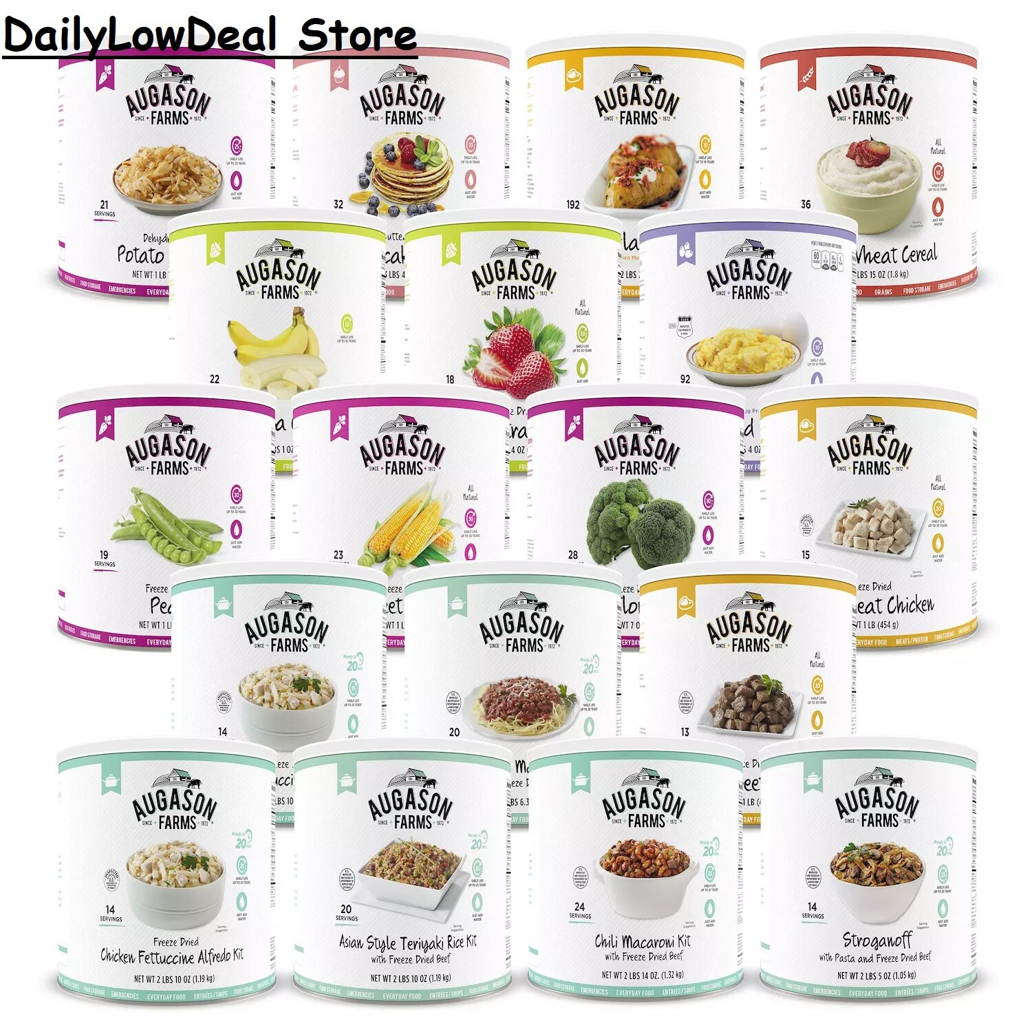 Augason Farms Emergency Food Storage Survival Camping #10 Can FAST SHIP FRESH!!