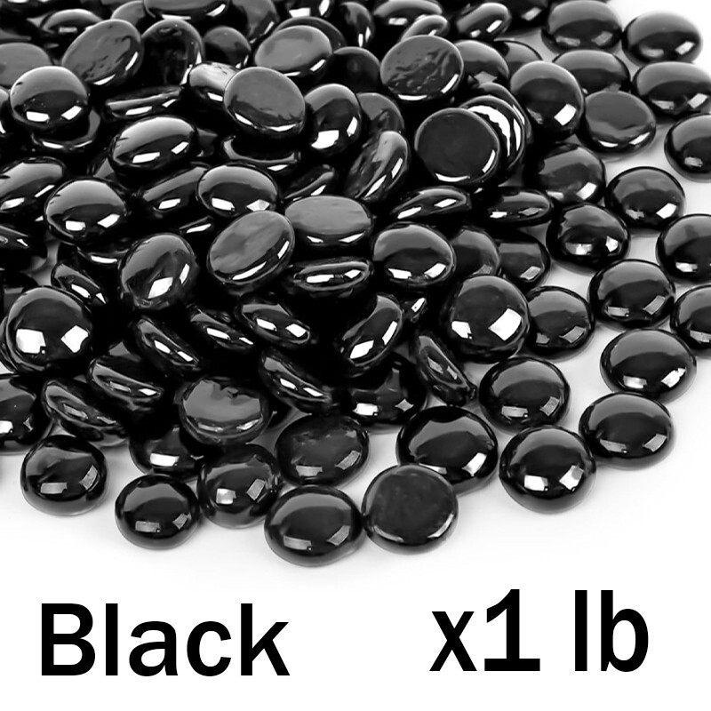 1/2 inch multicolored glass rock, marble for gas fireplaces and fire pit tables