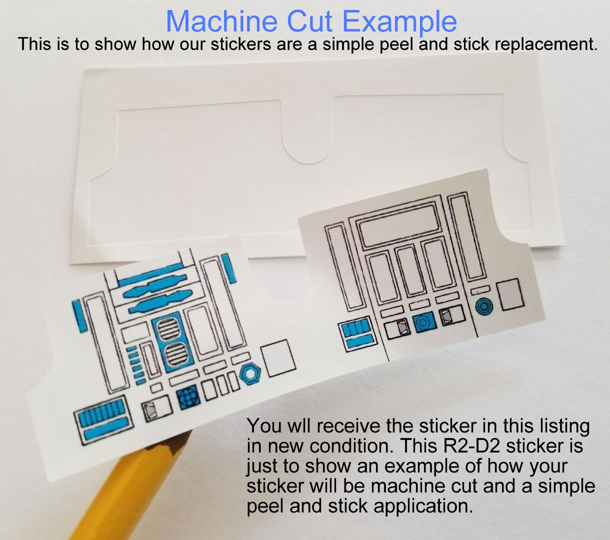 Vintage Star Wars Slave 1 Replacement Toy Stickers -Peel & Stick -No Need To Cut