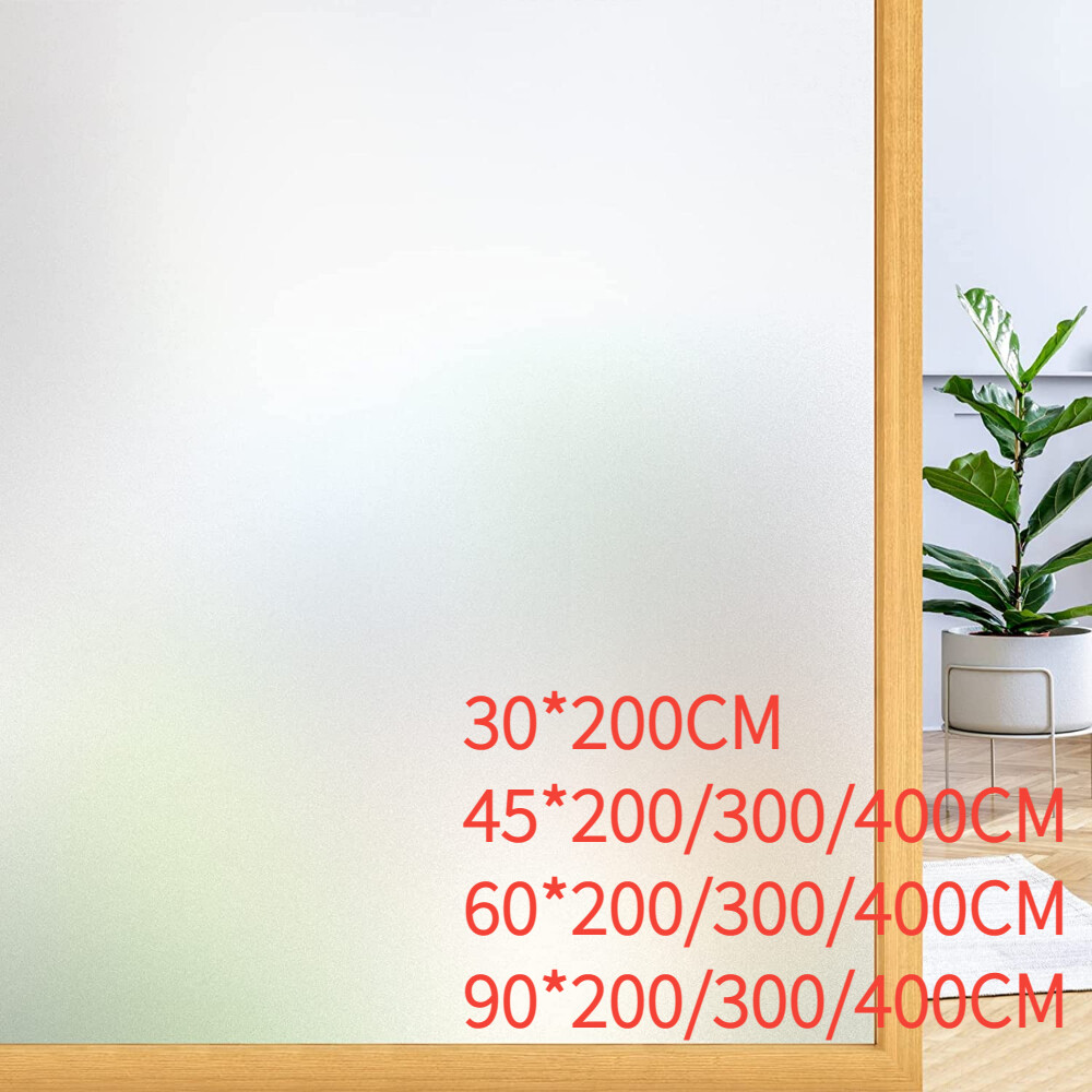 rabbitgoo Window Film Privacy Non-adhesive Tint Frosted Stained Glass Pure