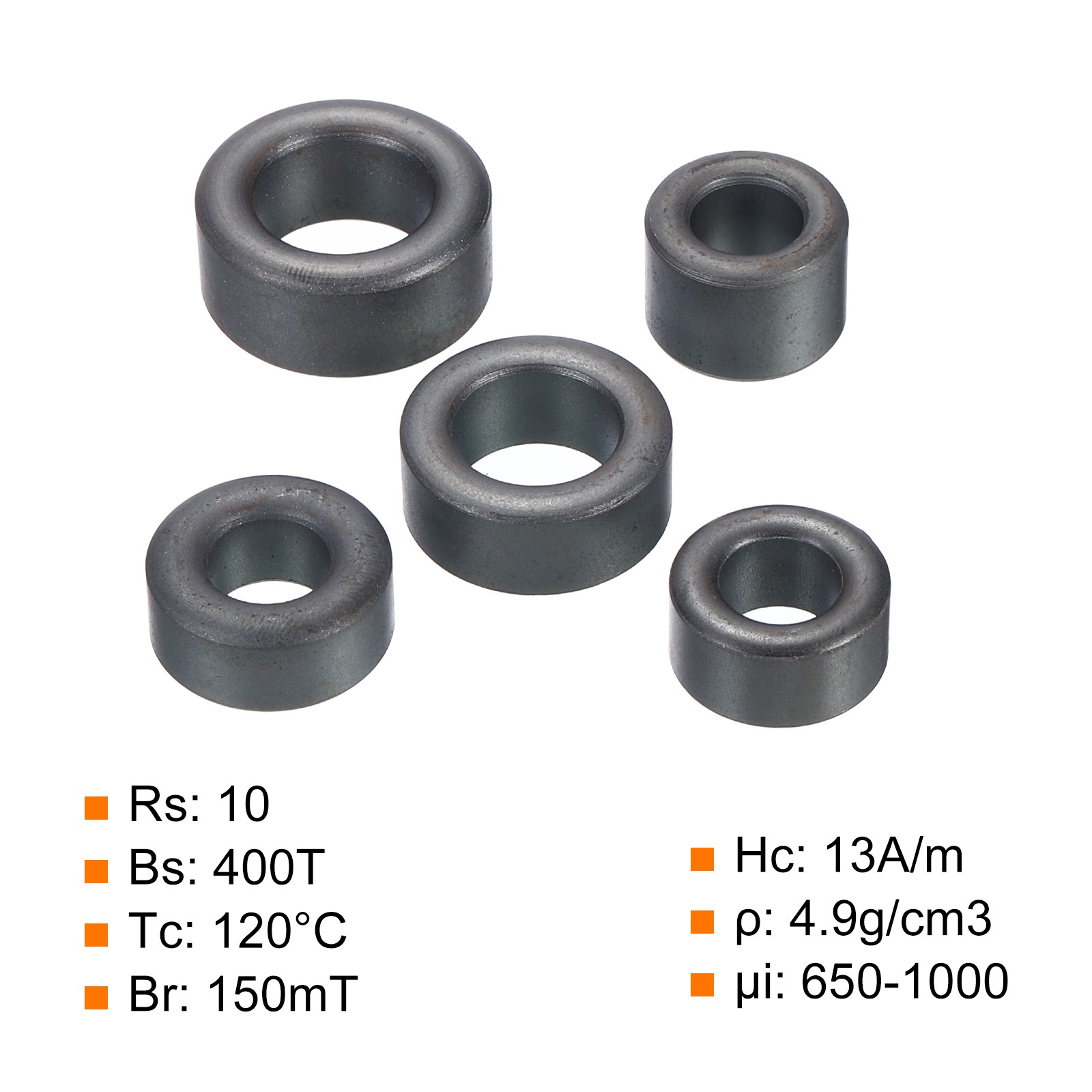 20 Pack Ferrite Toroid Cores Sets Transformer Inductor Coil Ring Black