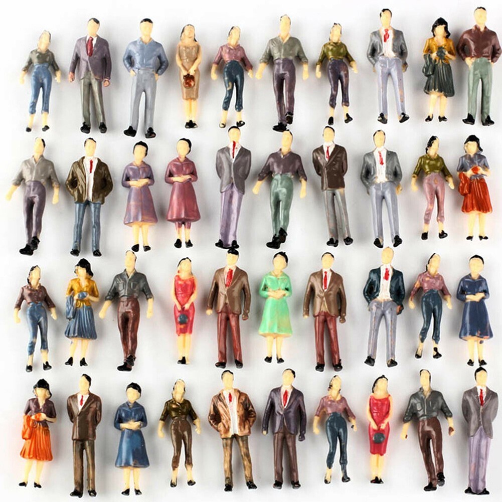 130Pcs O Scale 1:48 Painted Figures People Passenger Different Poses People New