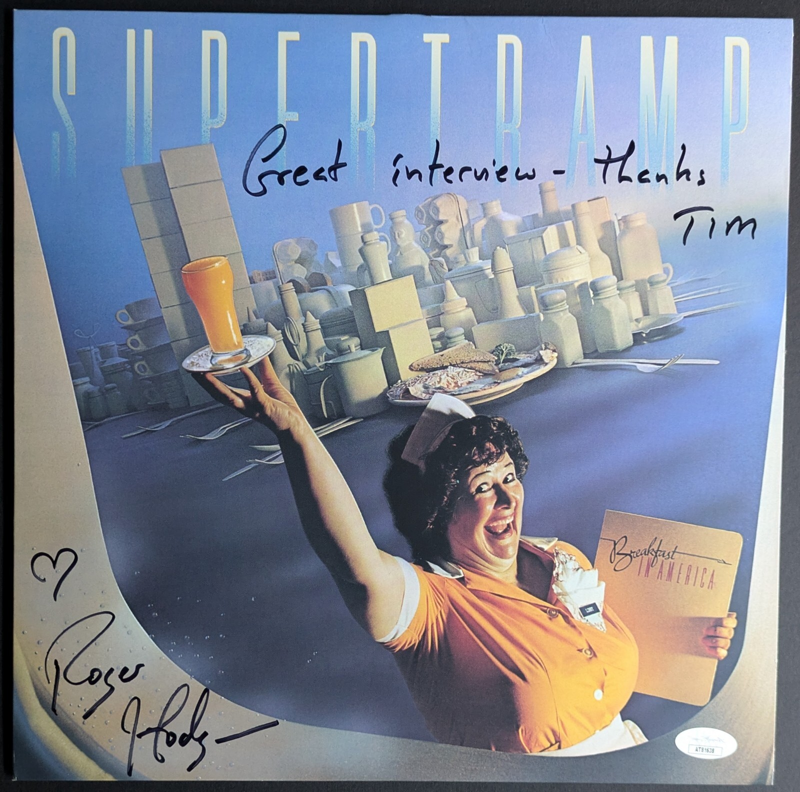 1979 Roger Hodgson Autographed Record Supertramp Album Cover Signed Jacket JSA