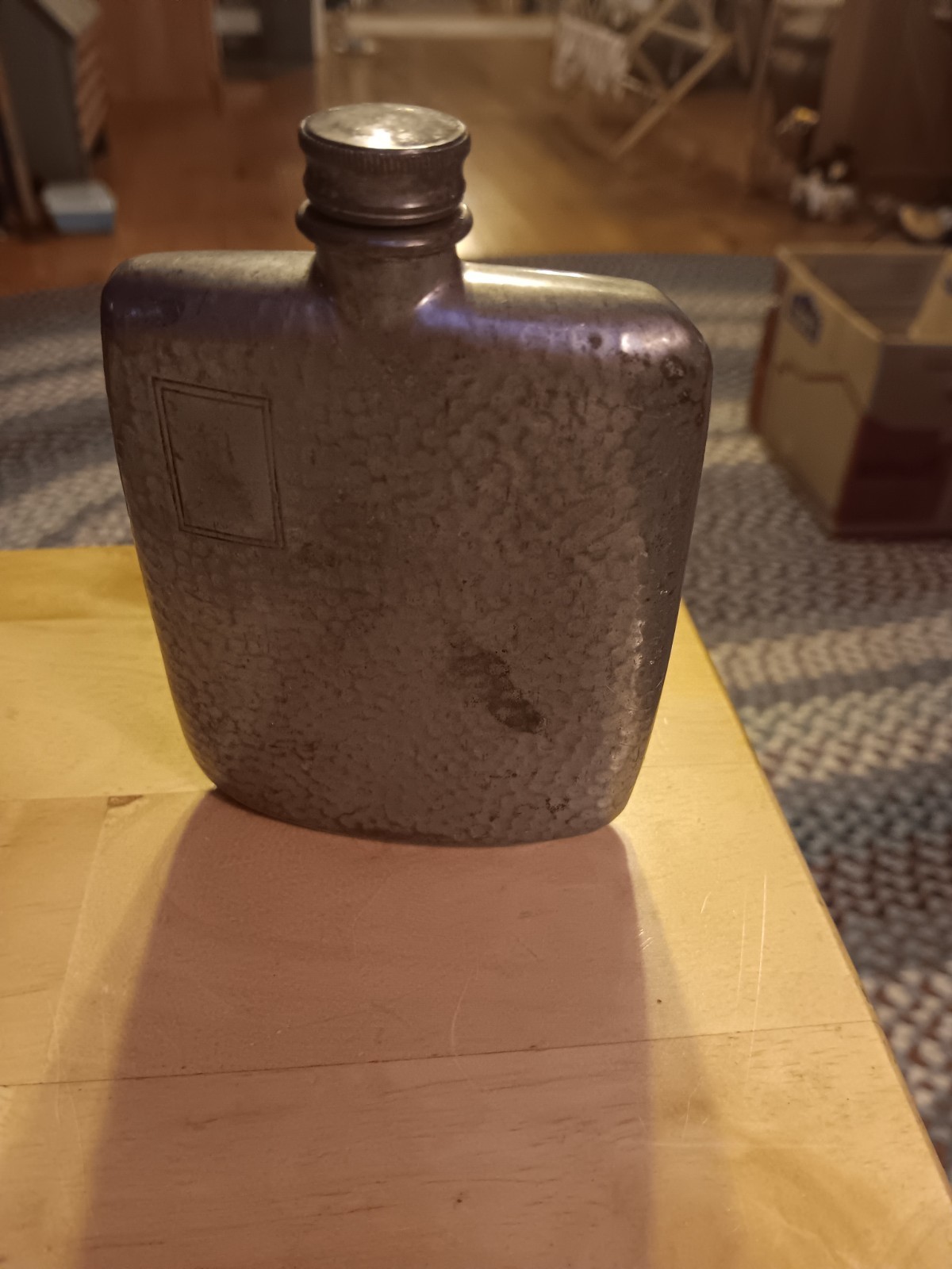 Antique James  Dixon & Sons England Sheffield Flask 4oz Hammered