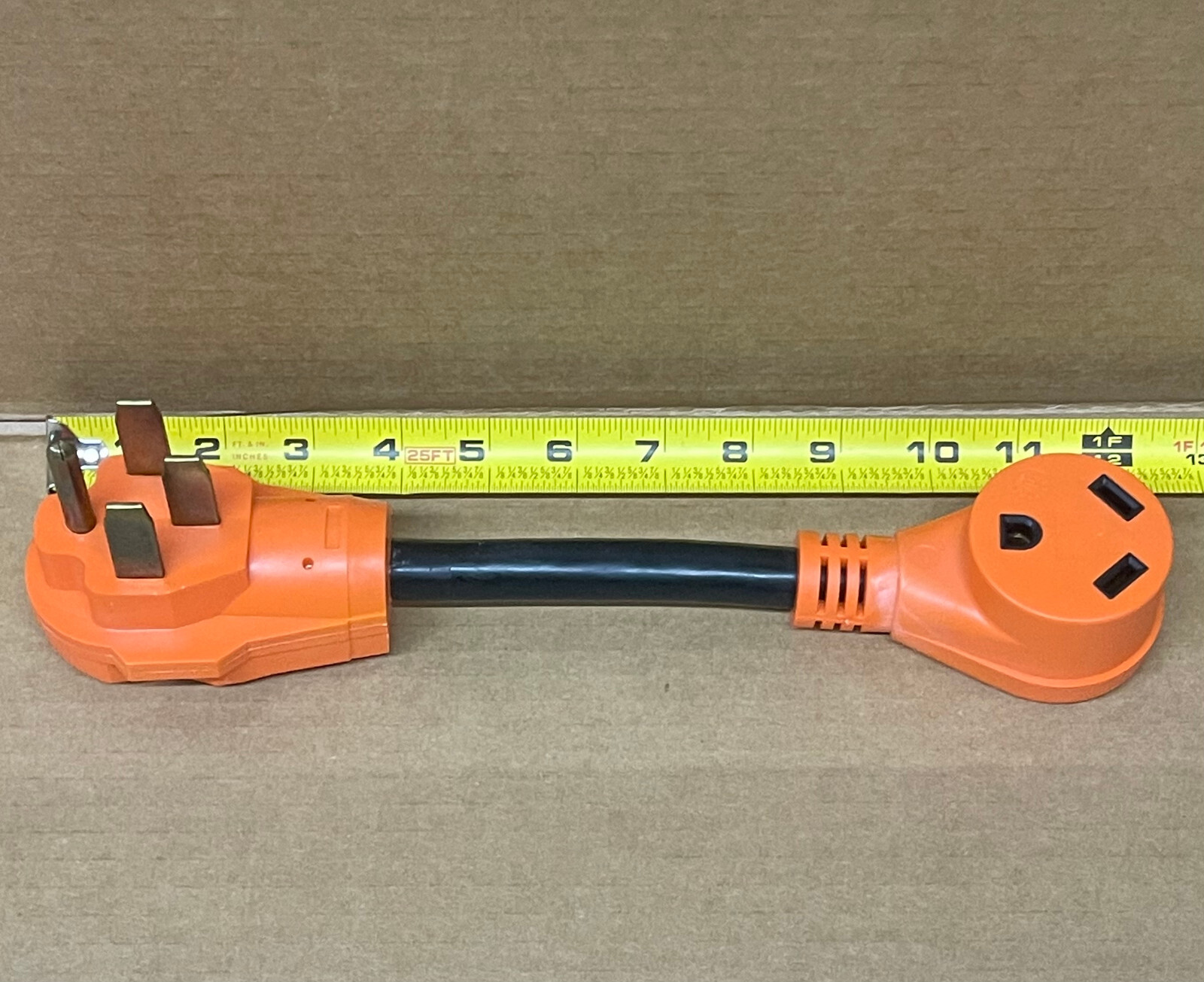 50 Amp to 30 Amp RV Adapter Cord 12 Inch 14-50P Male to TT-30R Female Dogbone