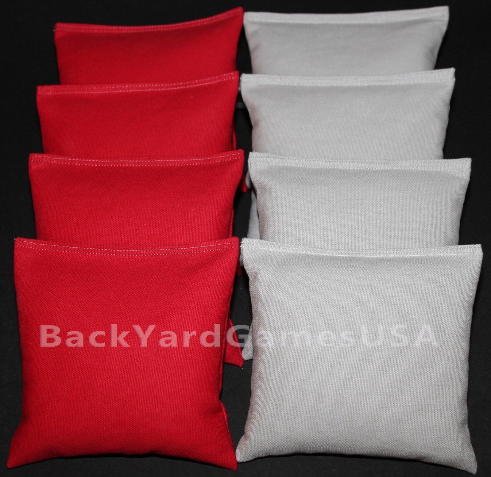 CORNHOLE BEAN BAGS Red & Gray Grey 8 ACA Corn Hole Game Toss Bags Ohio State OSU