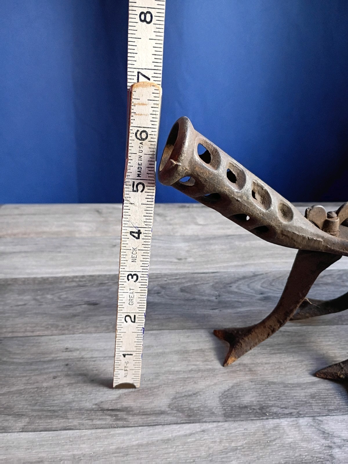 7 Tine Farm Cultivator Rake Adjustable Garden Hand Tiller Heavy Duty Vintage