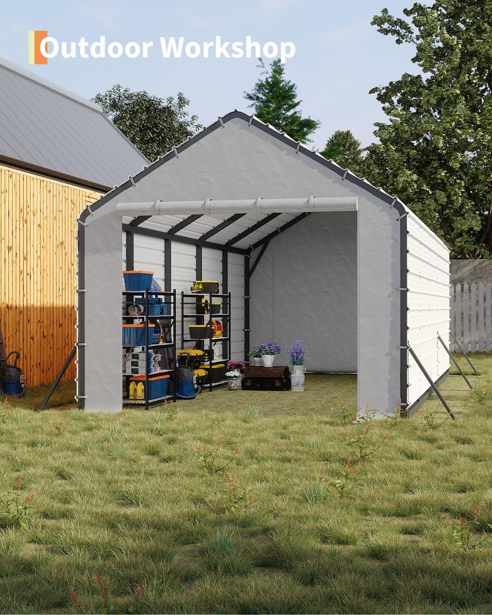 16X Roofing Panels for Metal Carport 13x26ft 13x21ft 13x16ft Metal Carport Kits