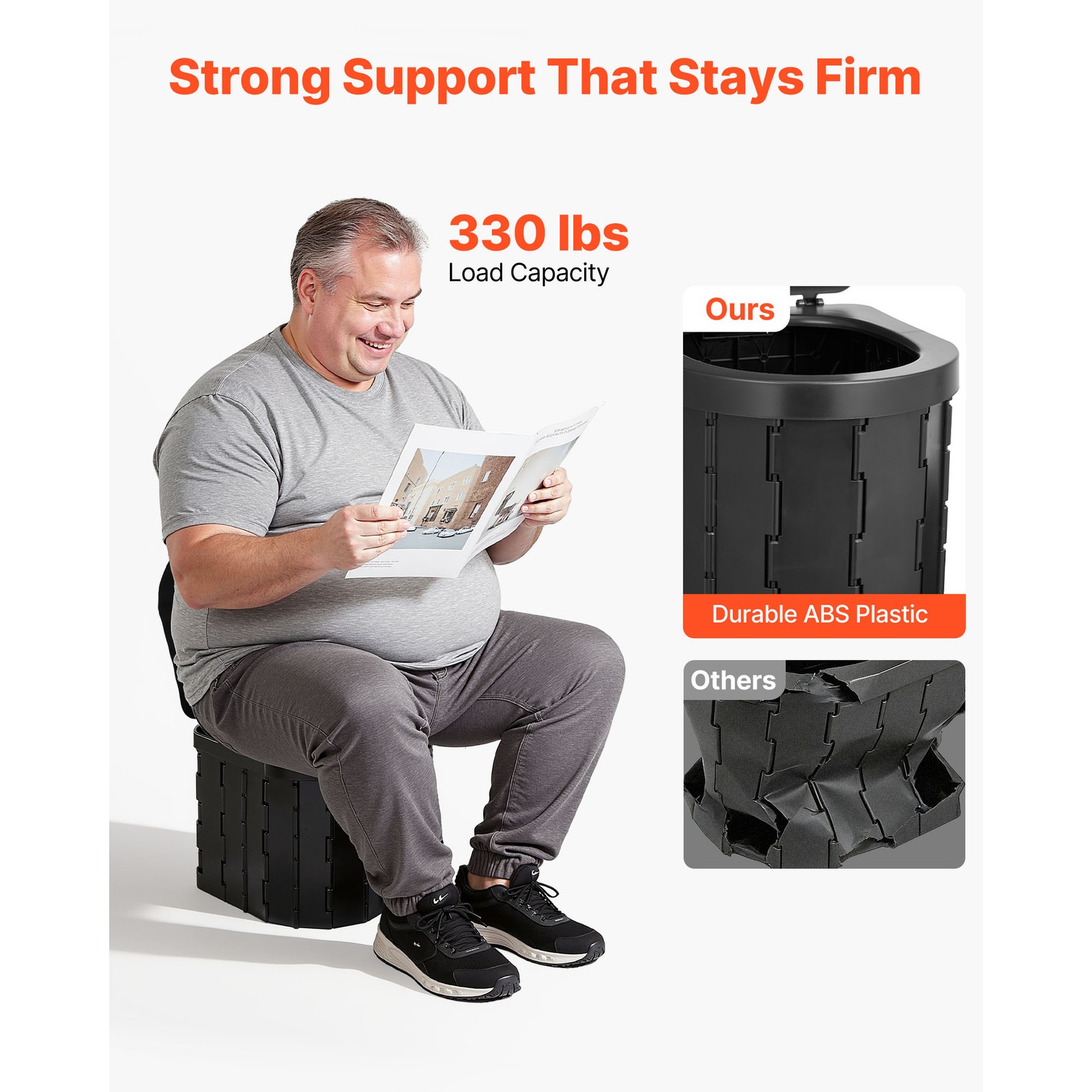 Uimoso Portable Folding Outdoor Camping Toilet Tent for Travel, Supports 330 lbs