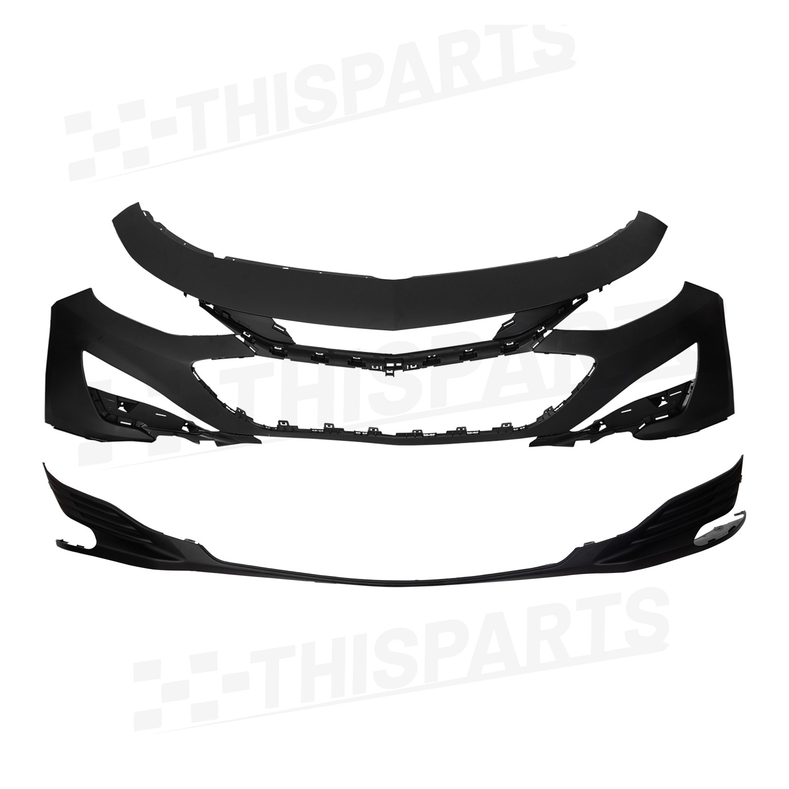 Front Upper Lower Bumper Grilles Valance Trim Bracket For 2019-2024 Chevy Malibu