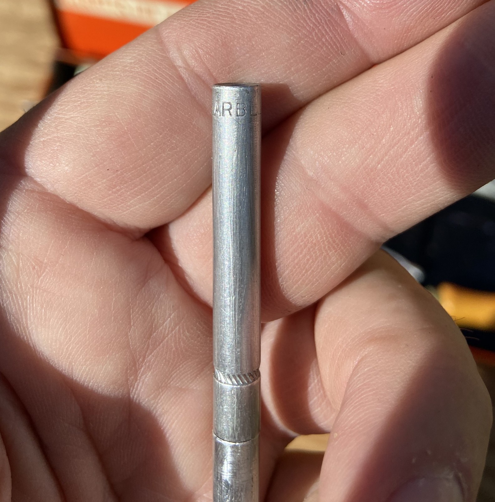 Old Vintage MARBLE'S GUN CLEANING KIT Metal Tin Box w/ Rod and some Accessories