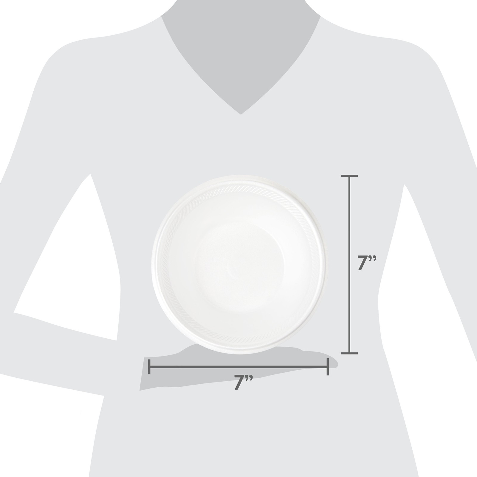 (4 pack) Great Value Everyday Disposable Foam Bowls, 20 oz, 25 Count