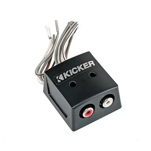 KICKER 46KISLOC2 Speaker Wire-to-RCA Line-Out Converter w/ LOC+12v Turn on Lead