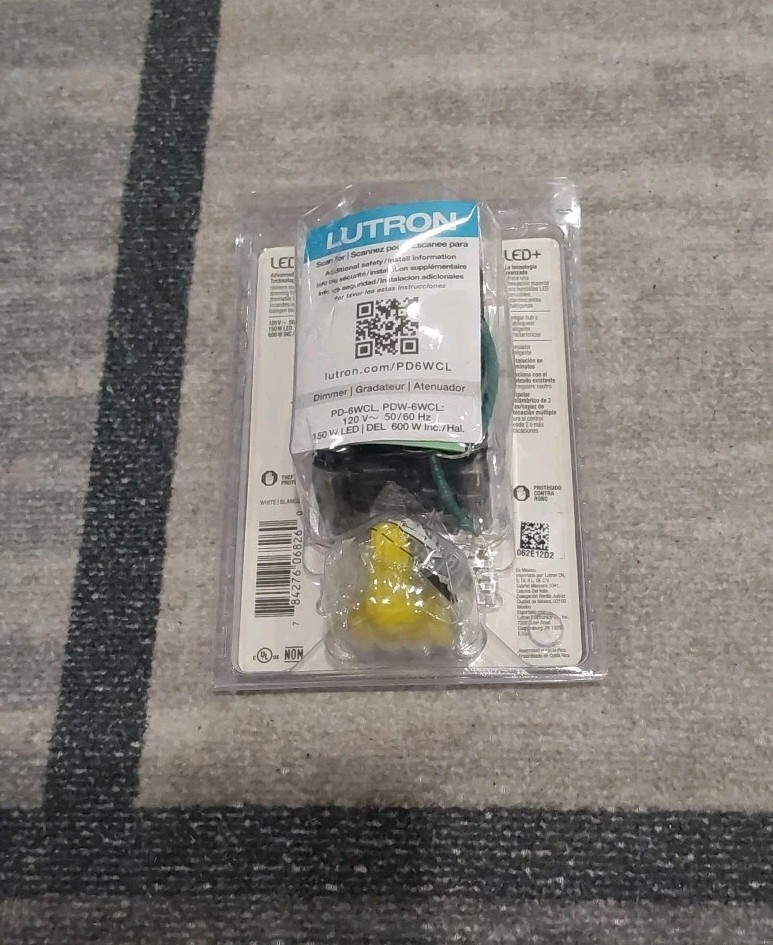 Lutron Caseta PD-6WCL-WH-R Lighting Dimmer Switch NEW SEALED N